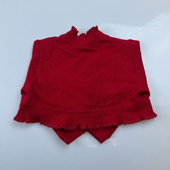 Monnalisa Red Bow Detail Little Girls Cardigan N276-90 - Picture 7 of 9